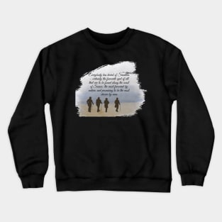 Gentlemen Walking Along Sanditon Beach Crewneck Sweatshirt